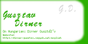 gusztav dirner business card